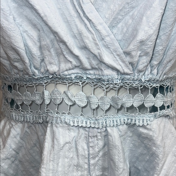 Simplee Apparel Sky Blue Ruffle Romper - Picture 2 of 6